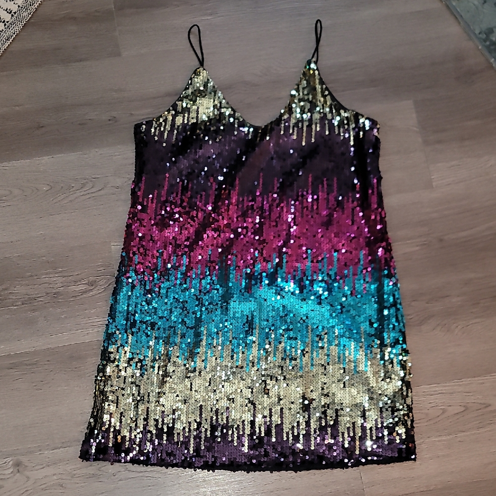 Multicolor Sequin Dress